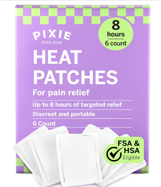 Pixie Period Calambres Menstruales Parches de calor para aliviar el dolor